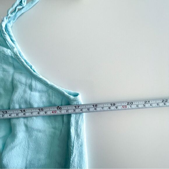 ASTR The Label Dress Floral Crochet Border Tiffany Blue Mini Women's M Lined - Picture 8 of 9